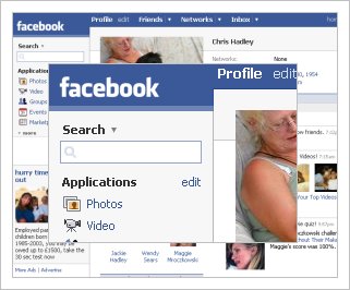 picture of facebook interface