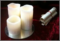 Picture of candles and scroll